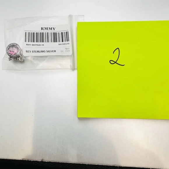 NEW Tourmaline Birthstone Dangle Charm Pendant Sterling Silver - Picture 5 of 5